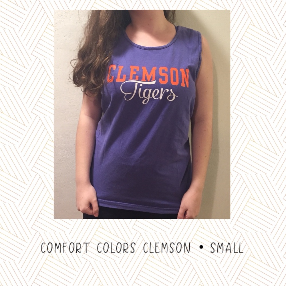 Comfort Colors Clemson Tigers SC Tank size Small